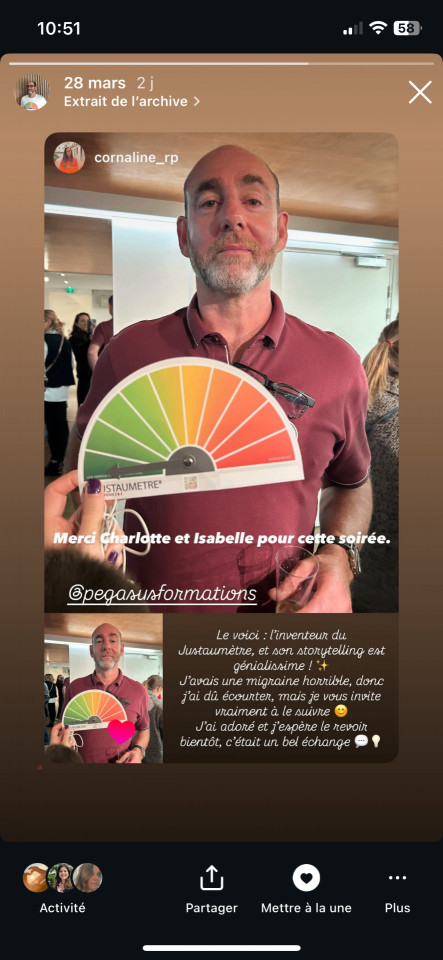 Le Justaumetre® à la soirée de lancement des Éditions Prochain Chapitre.