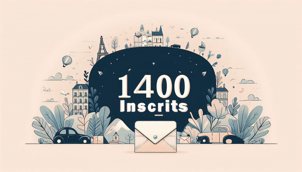 Vous êtes plus de 1 400 inscrit(e)s à la newsletter...... MERCI